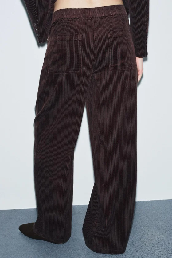 ВЕЛЬВЕТОВЫЕ БРЮКИ WIDE-LEG — ZW COLLECTION