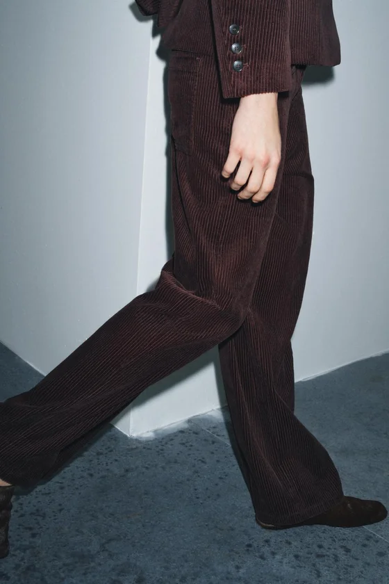 ВЕЛЬВЕТОВЫЕ БРЮКИ WIDE-LEG — ZW COLLECTION
