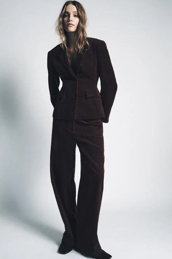 ВЕЛЬВЕТОВЫЕ БРЮКИ WIDE-LEG — ZW COLLECTION