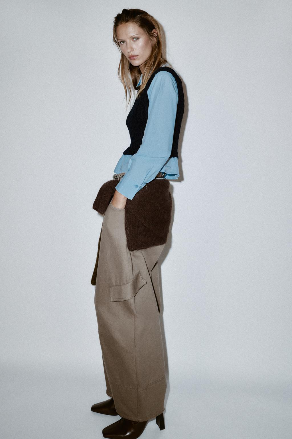 КОМБИНИРОВАННАЯ РУБАШКА ИЗ ПОПЛИНА