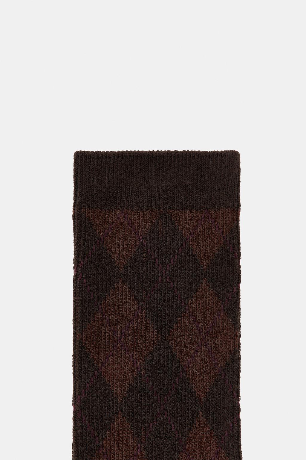 ХЛОПКОВЫЕ НОСКИ В РОМБ