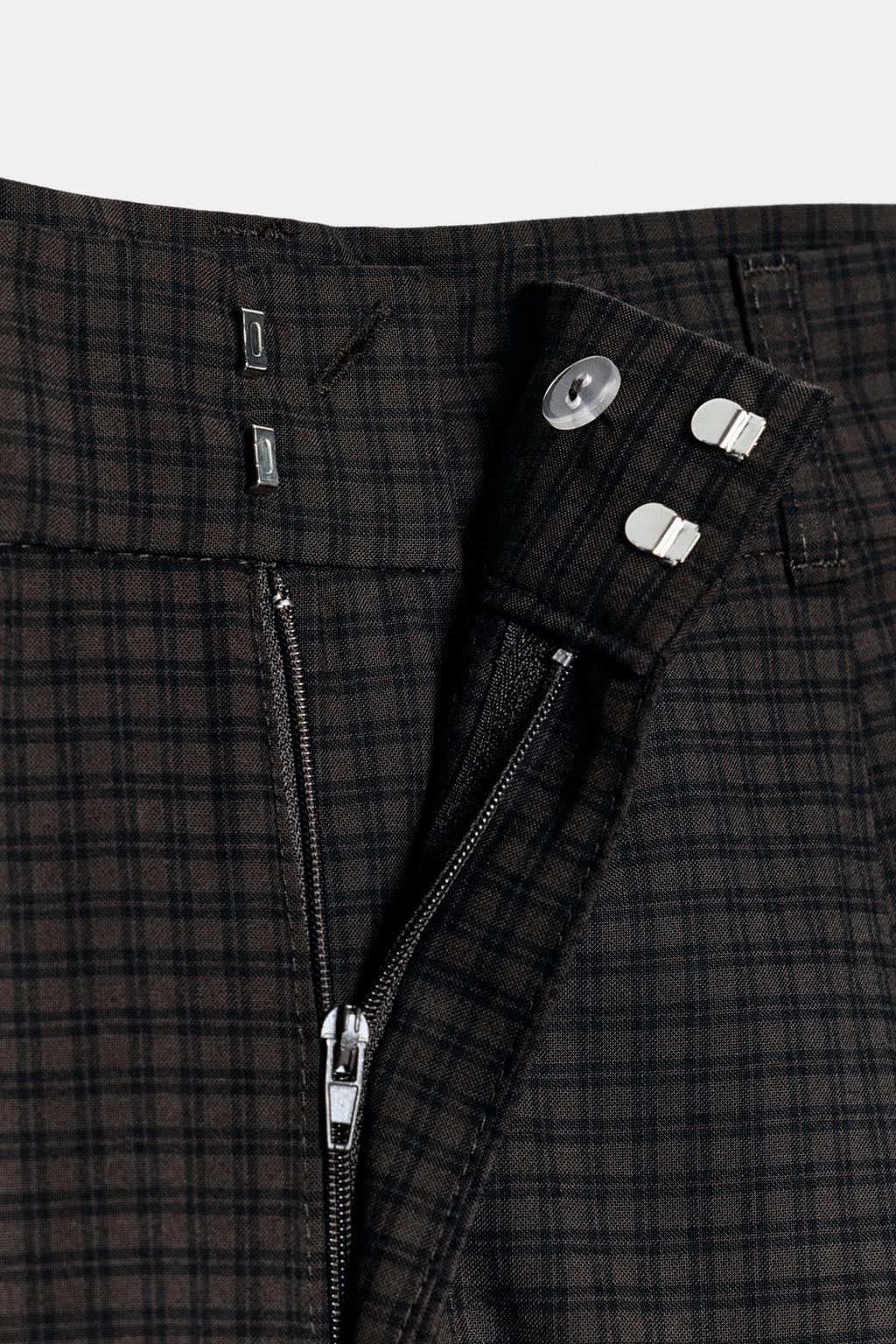 БРЮКИ В КЛЕТКУ С ЗАЩИПАМИ