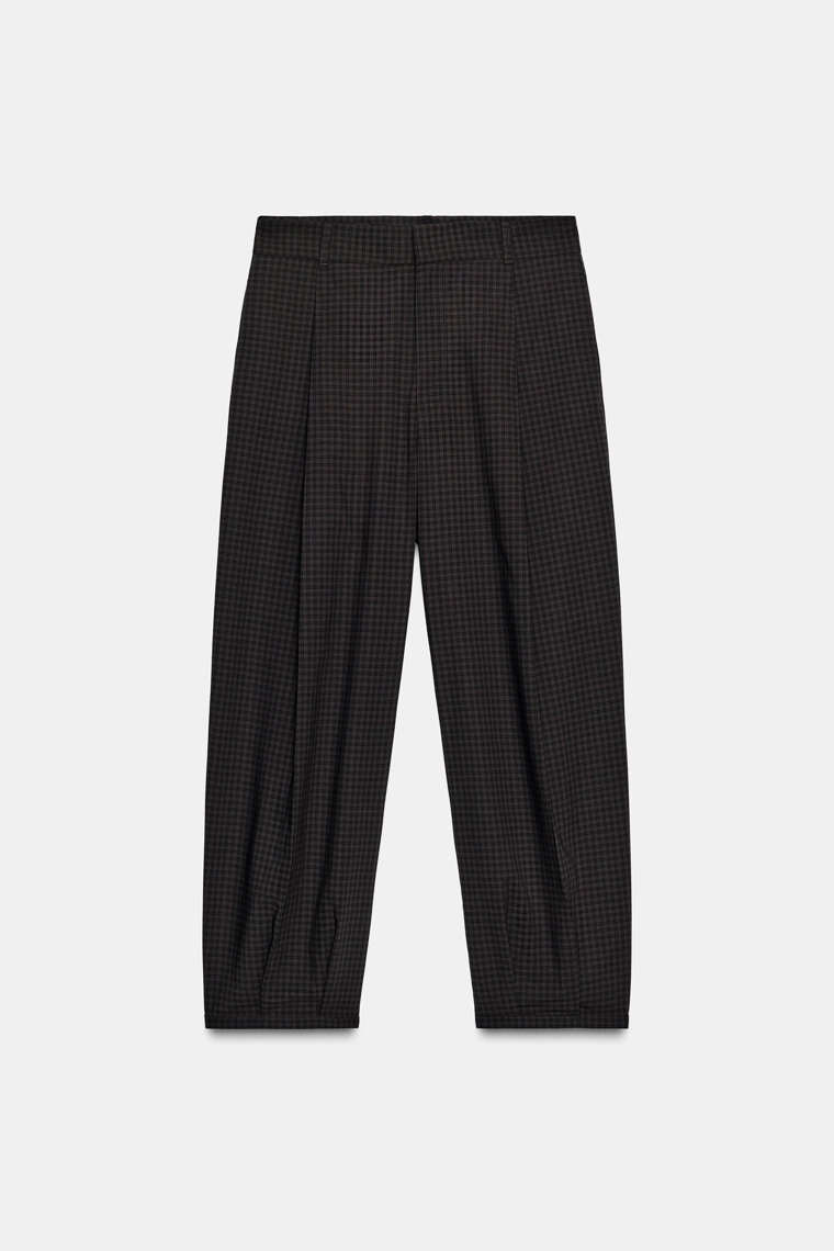 БРЮКИ В КЛЕТКУ С ЗАЩИПАМИ