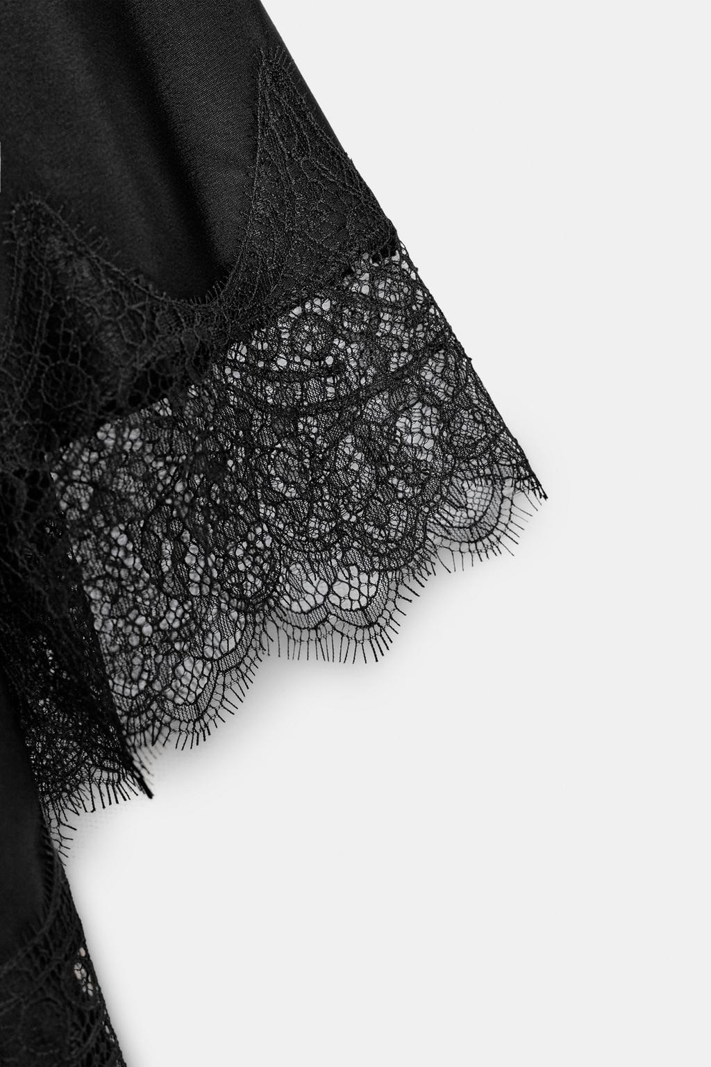 АСИММЕТРИЧНЫЙ ТОП С КРУЖЕВОМ — ZW COLLECTION