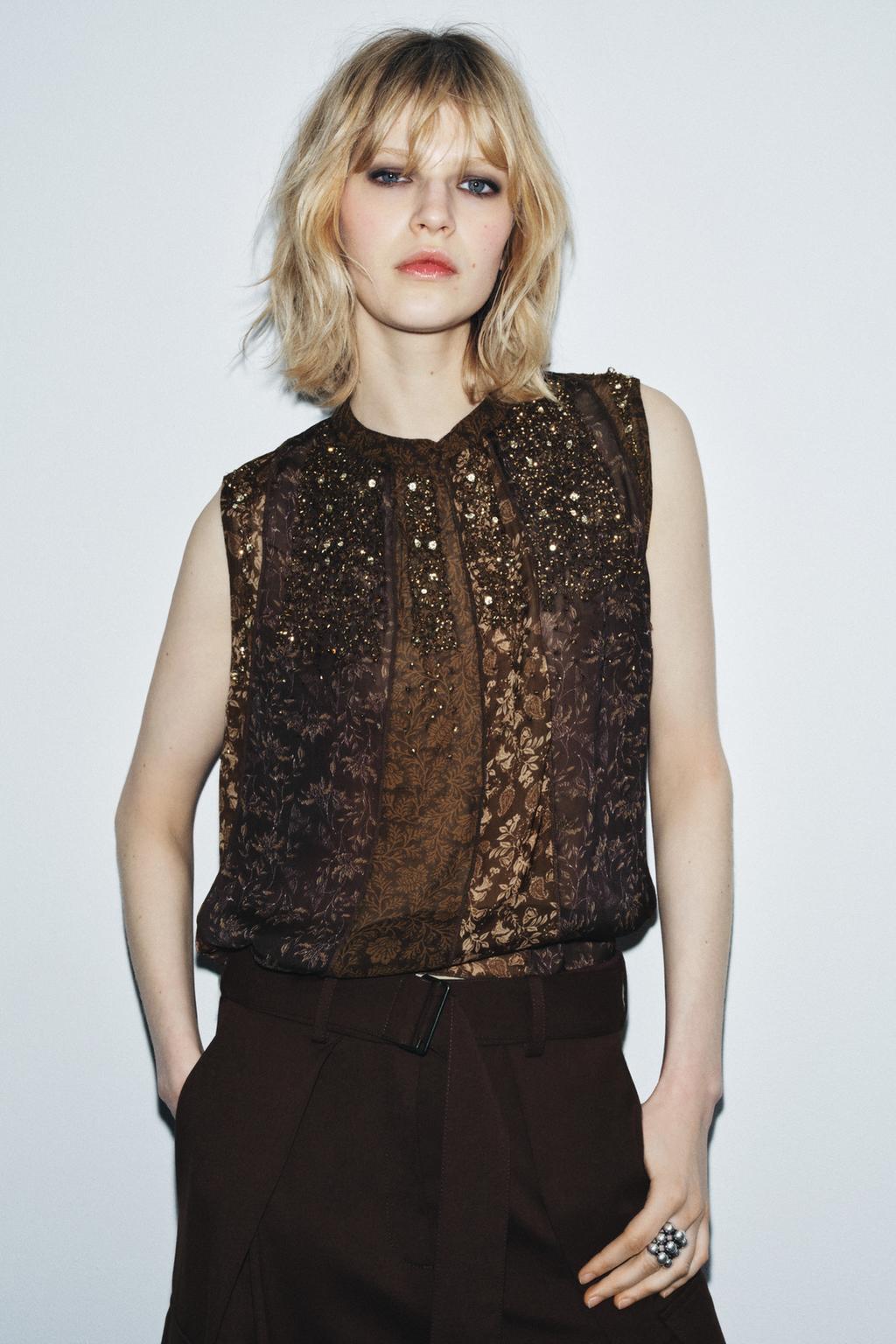 Топ с узором из коллекции zw