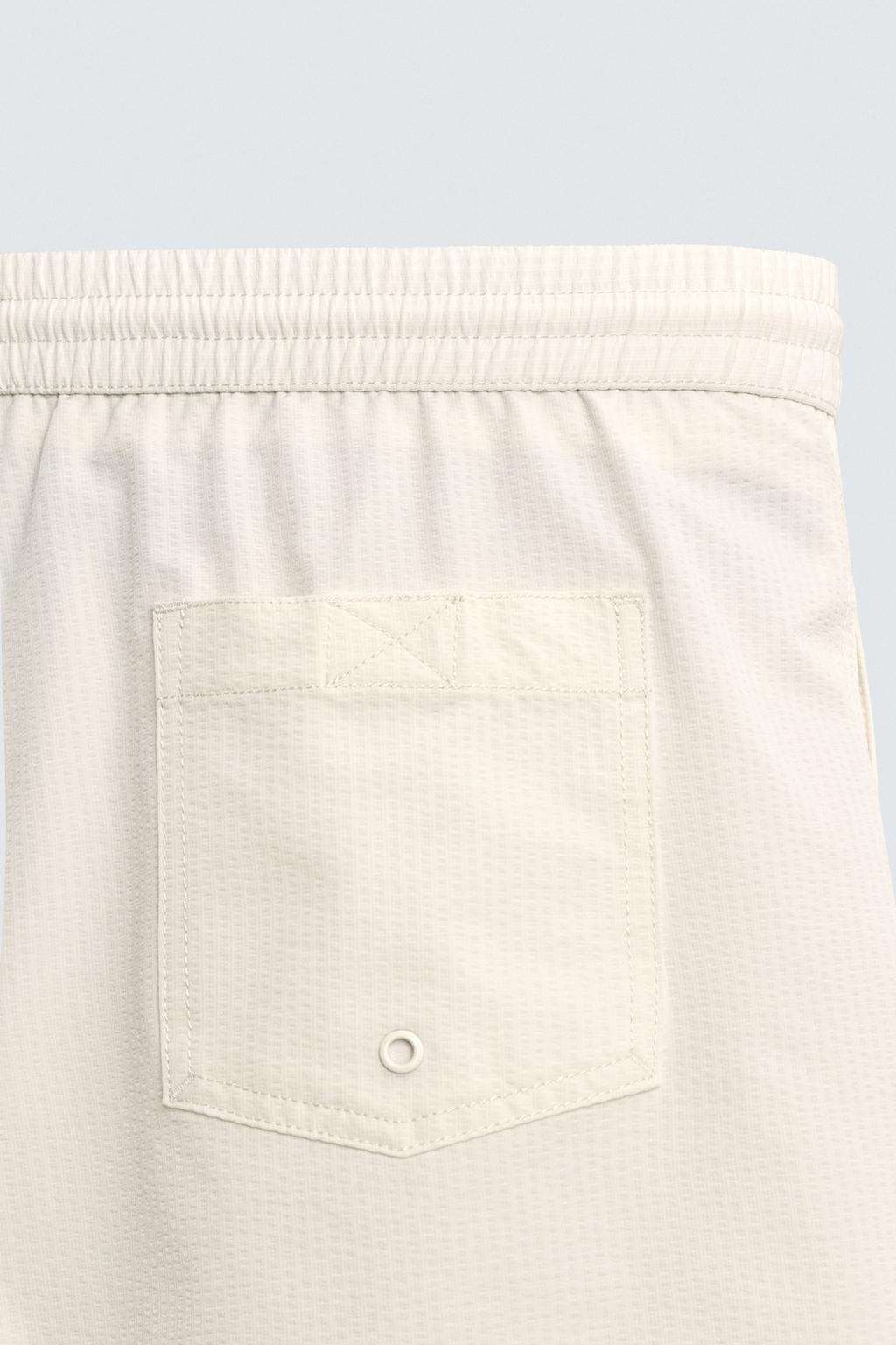 Полупрозрачные плавки из технической ткани средней длины zara