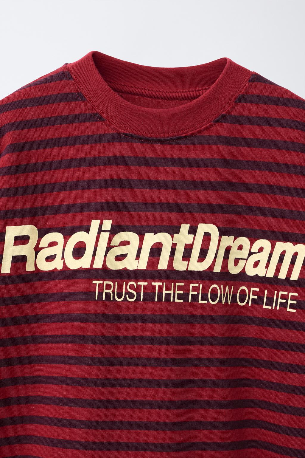 ЛОНГСЛИВ В ПОЛОСКУ С НАДПИСЬЮ