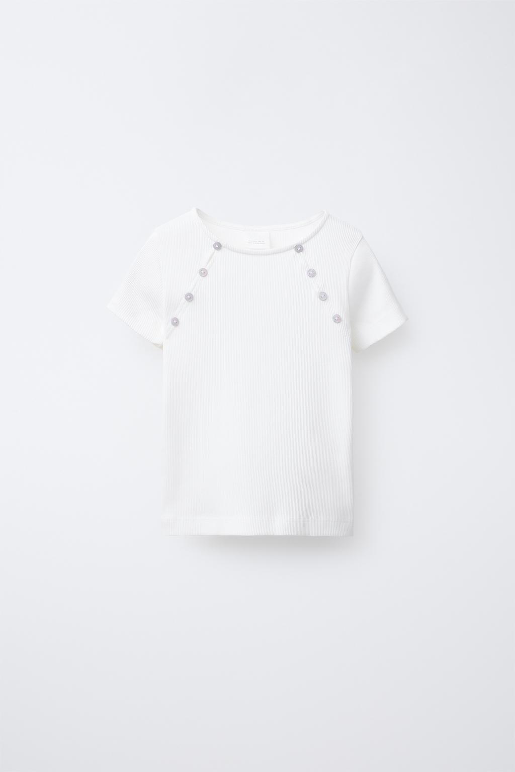 ФУТБОЛКА В РУБЧИК С ПУГОВИЦАМИ