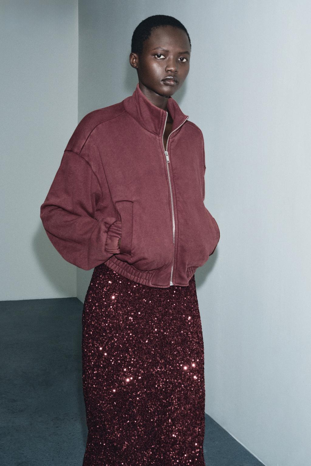 КУРТКА ИЗ МЯГКОЙ ТКАНИ С ЭФФЕКТОМ ПОТЕРТОСТИ