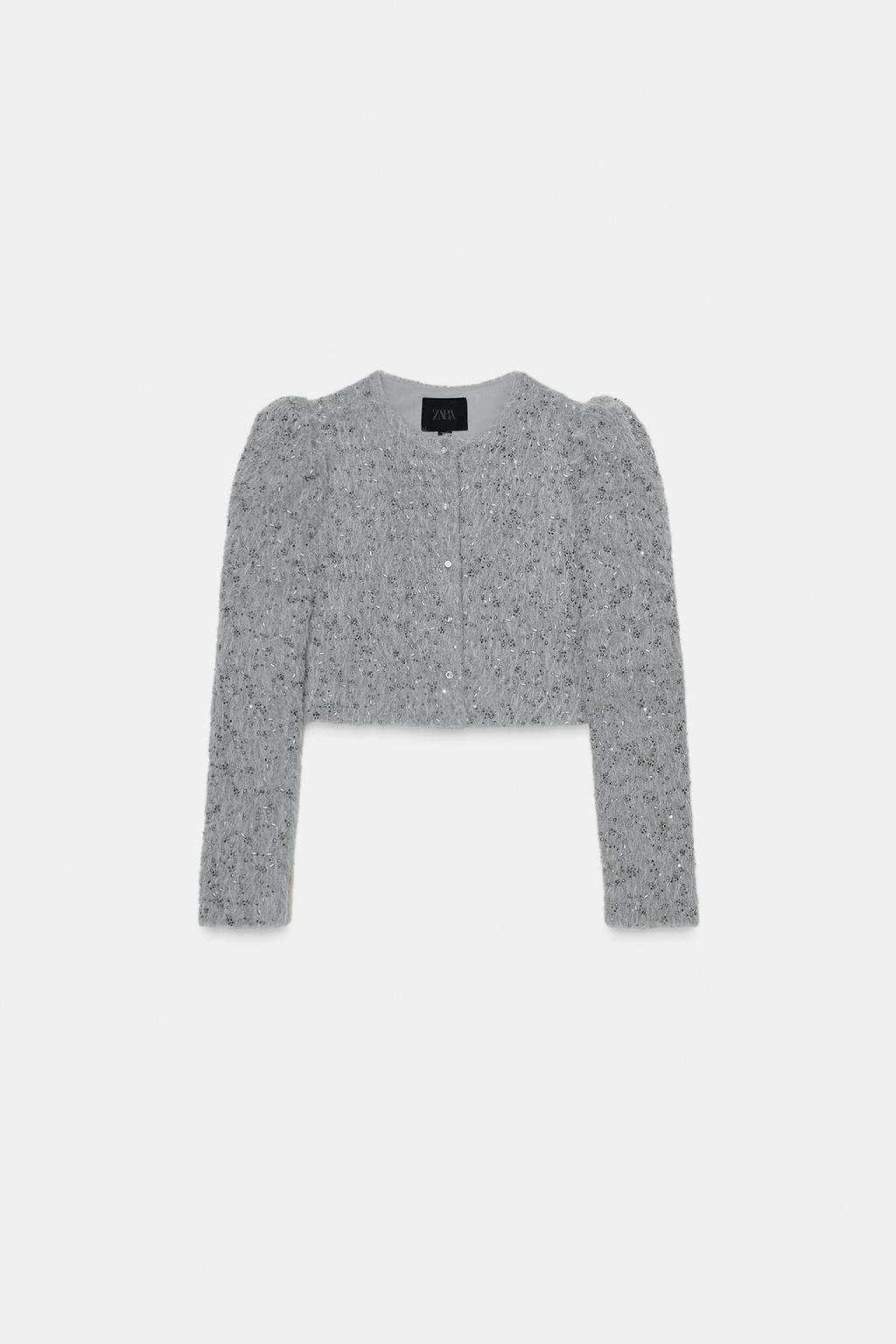 КУРТКА ИЗ ИСКУССТВЕННОГО МЕХА С БУСИНАМИ