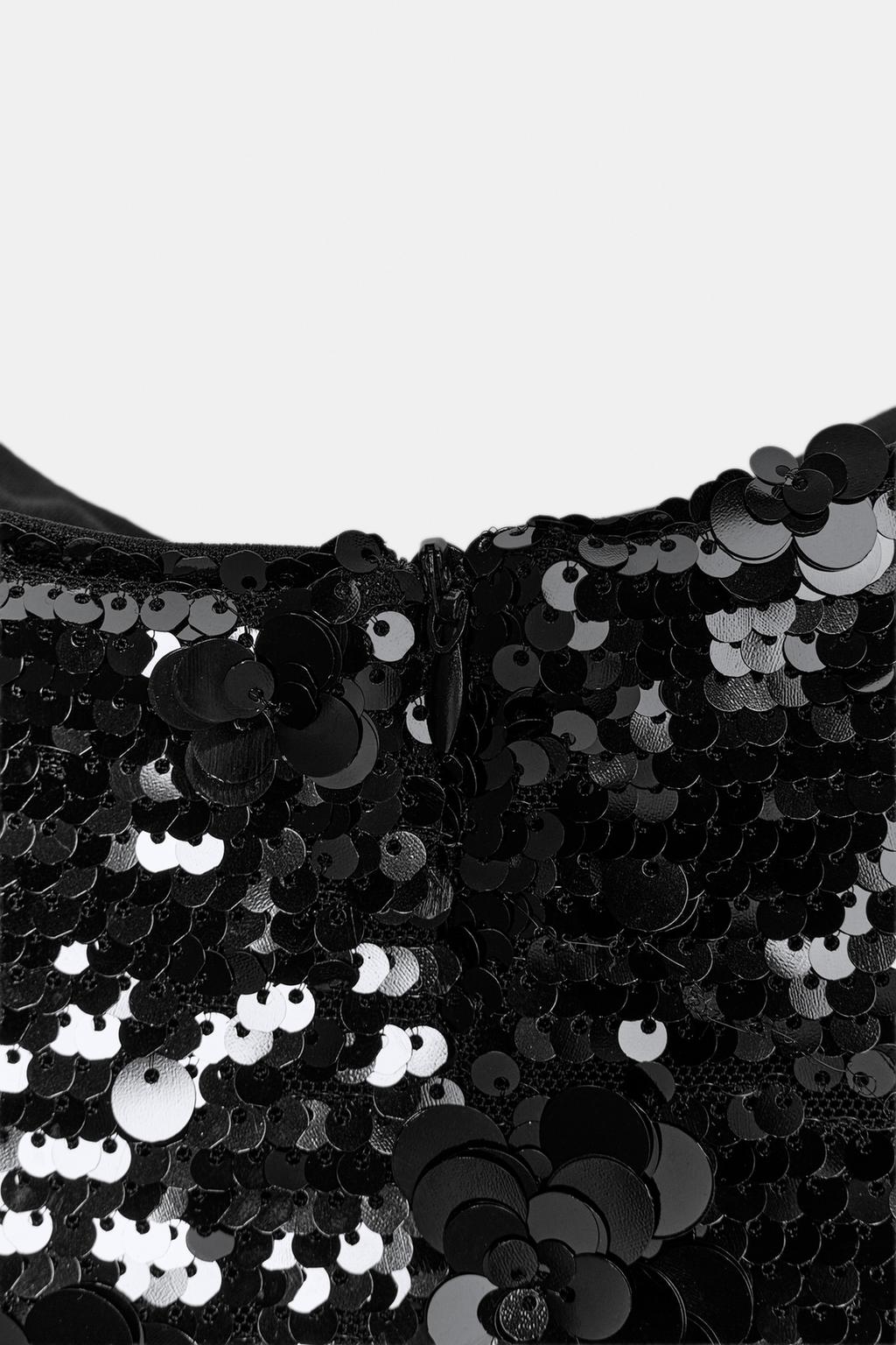 ПЛАТЬЕ МИДИ С ПАЙЕТКАМИ В ВИДЕ ЦВЕТОВ