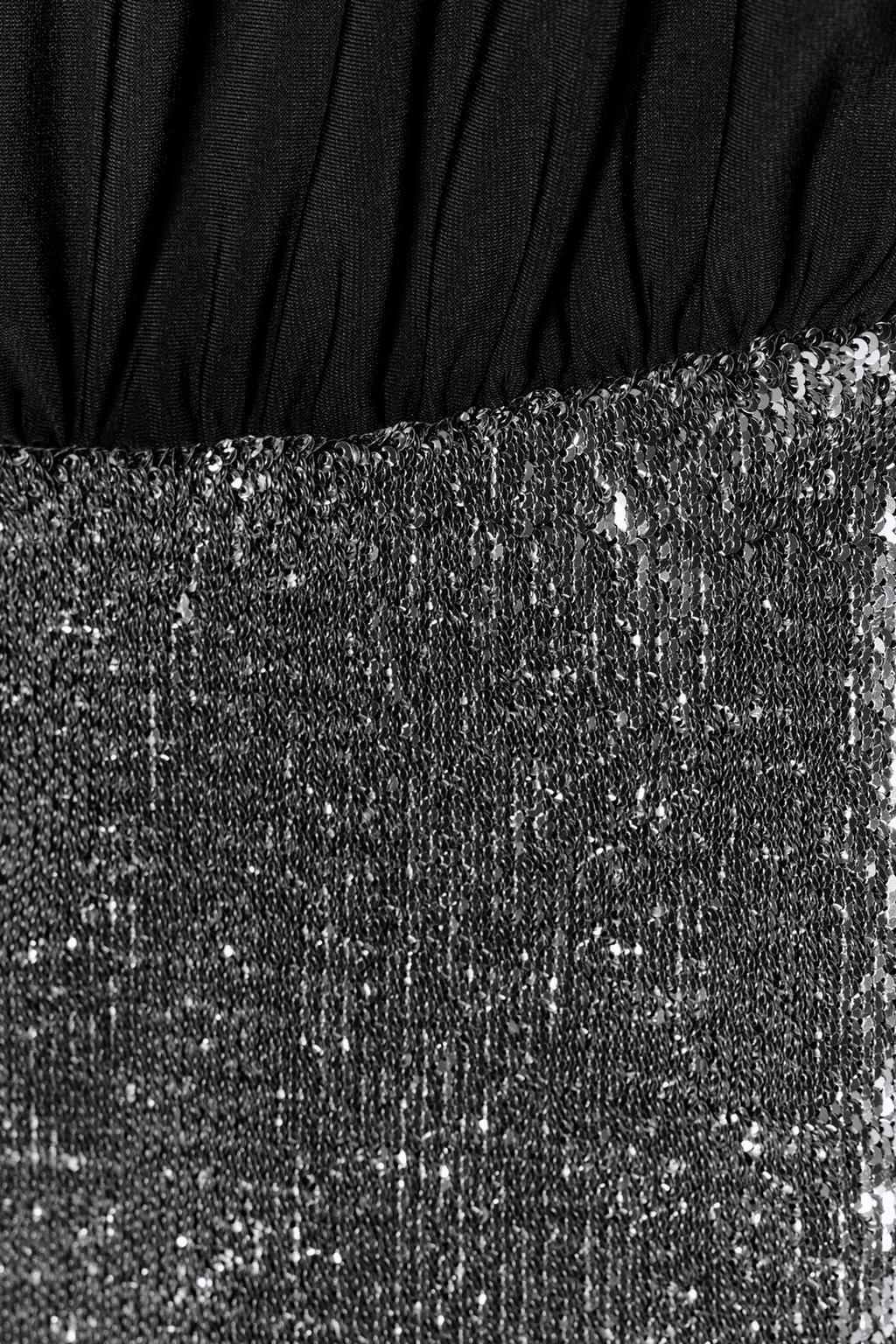 КОРОТКОЕ ПЛАТЬЕ С КОНТРАСТНЫМИ ПАЙЕТКАМИ