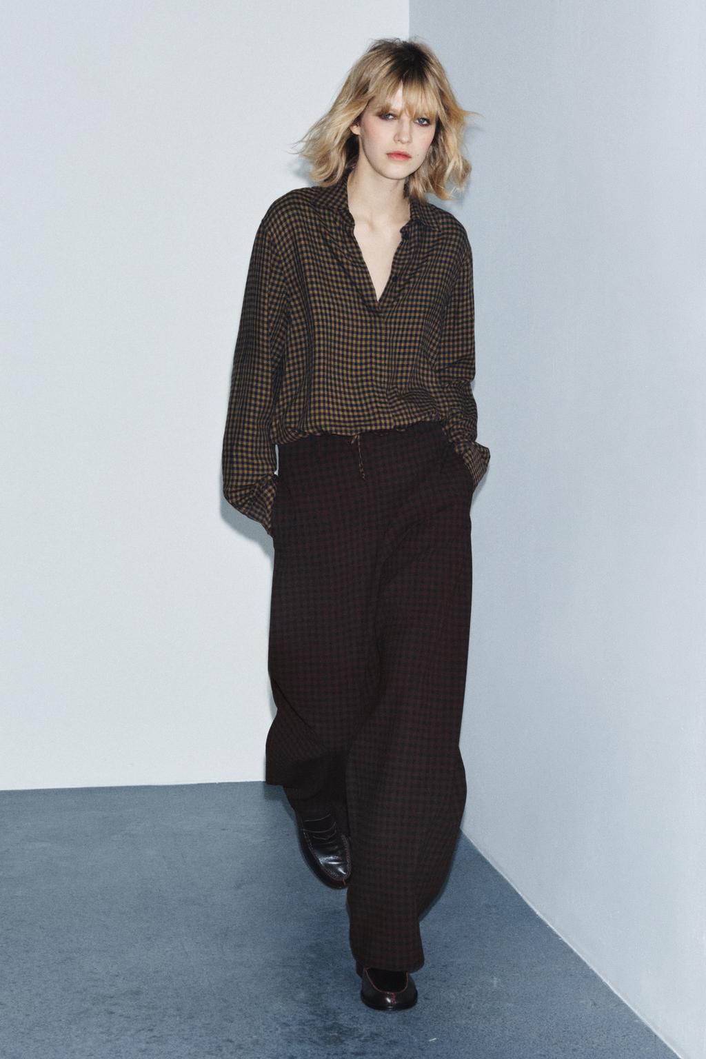 БЛУЗА В КЛЕТКУ ВИШИ — ZW COLLECTION