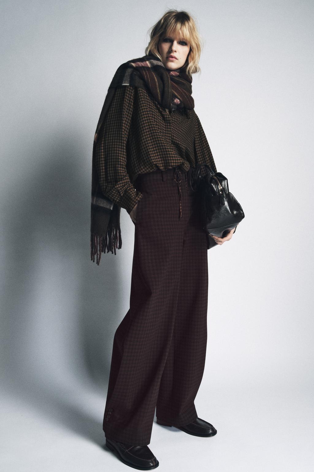 БЛУЗА В КЛЕТКУ ВИШИ — ZW COLLECTION