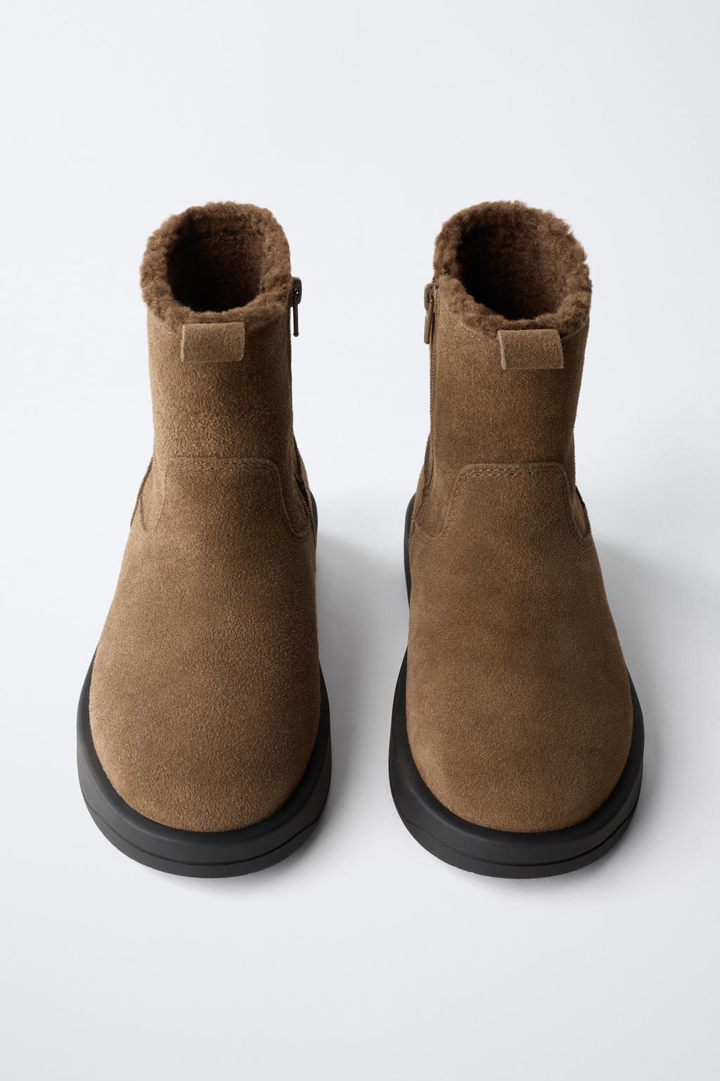 КОЖАНЫЕ БОТИНКИ НА МЕХУ