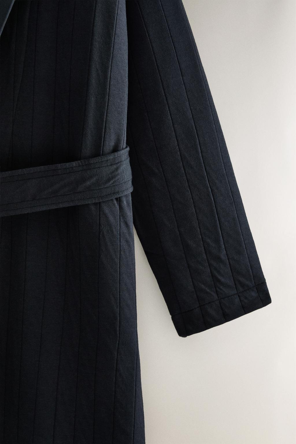 Длинный стеганный халат