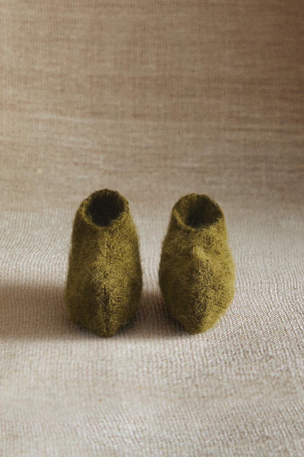 Тапочки для младенцев из альпаки