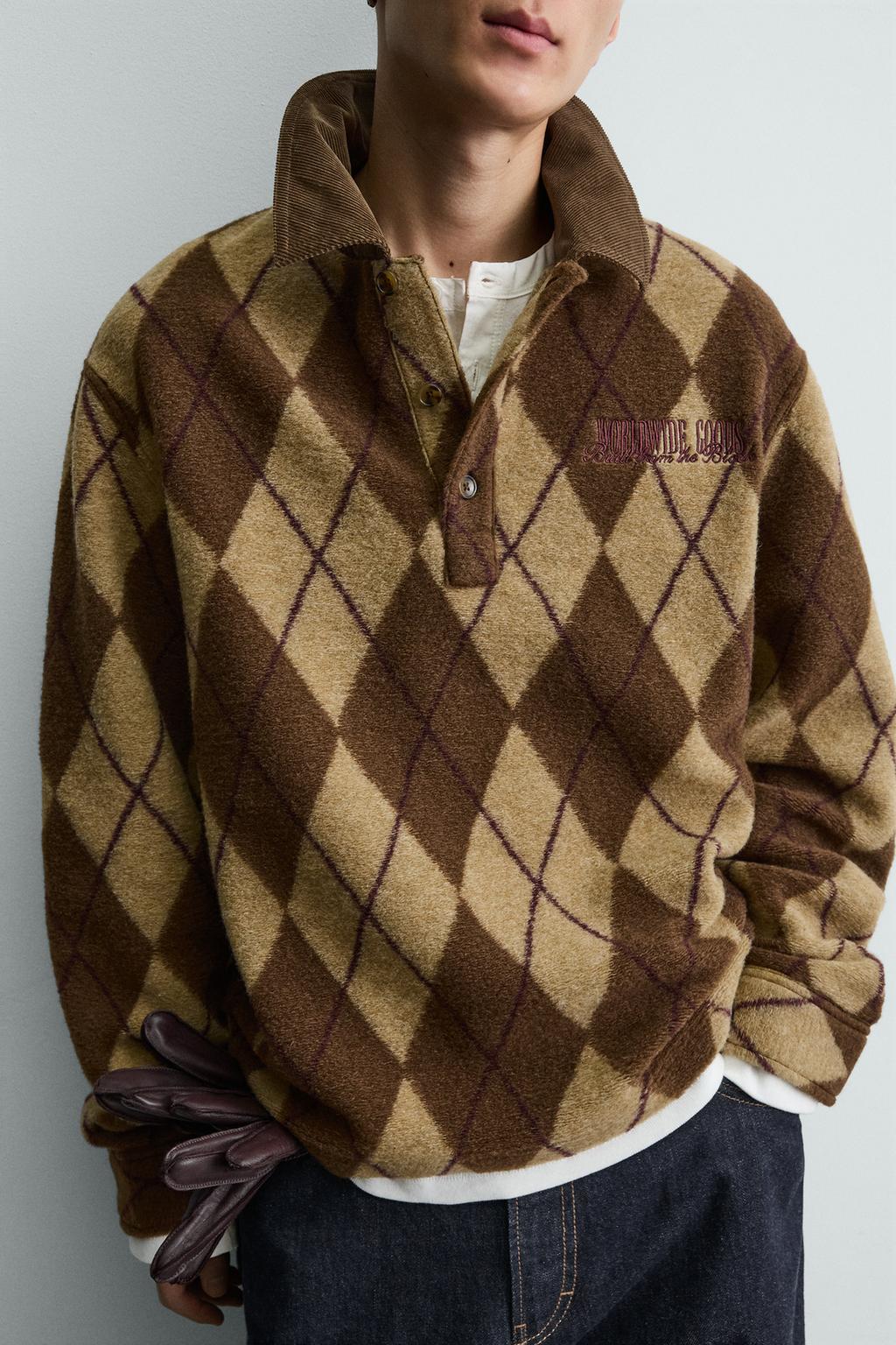 ПОЛО ЖАККАРДОВОЕ С РОМБАМИ