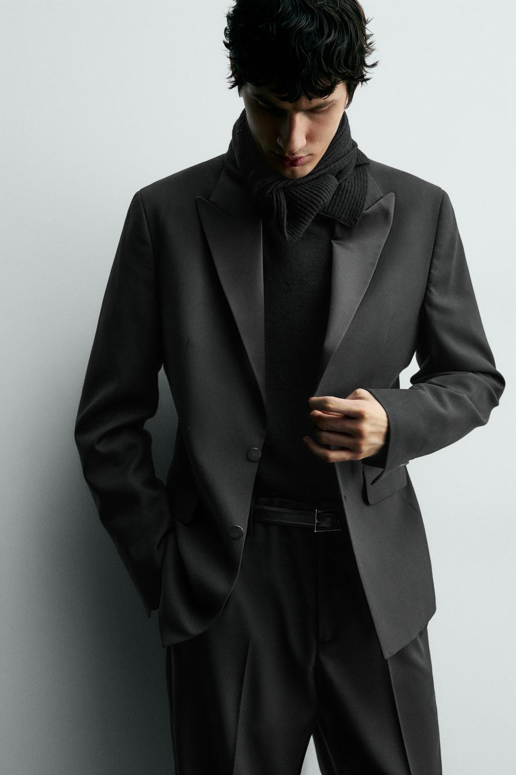 КОСТЮМНЫЙ БЛЕЙЗЕР-СМОКИНГ ИЗ ШЕРСТИ