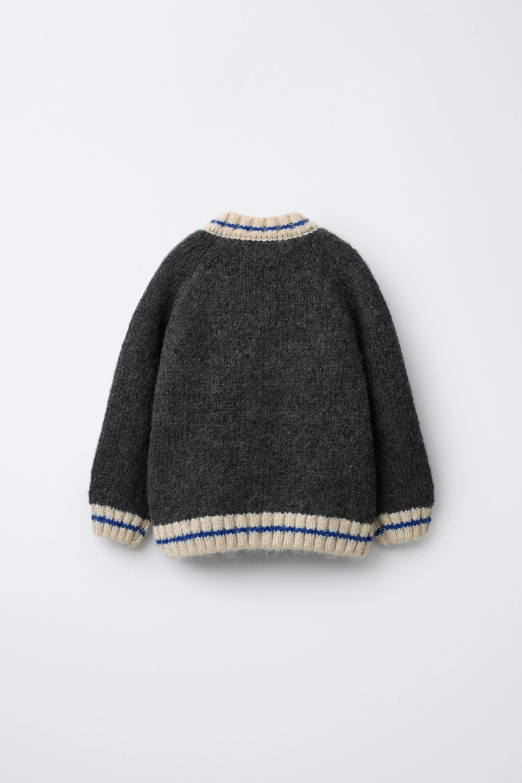 КАРДИГАН ИЗ СМЕСОВОЙ ШЕРСТИ С ЦИФРОВЫМ ПРИНТОМ