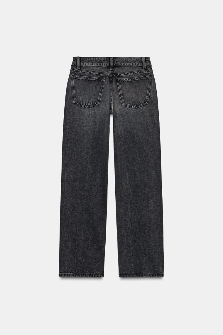 ДЖИНСЫ TRF STRAIGHT С НИЗКОЙ ПОСАДКОЙ И СТРАЗАМИ