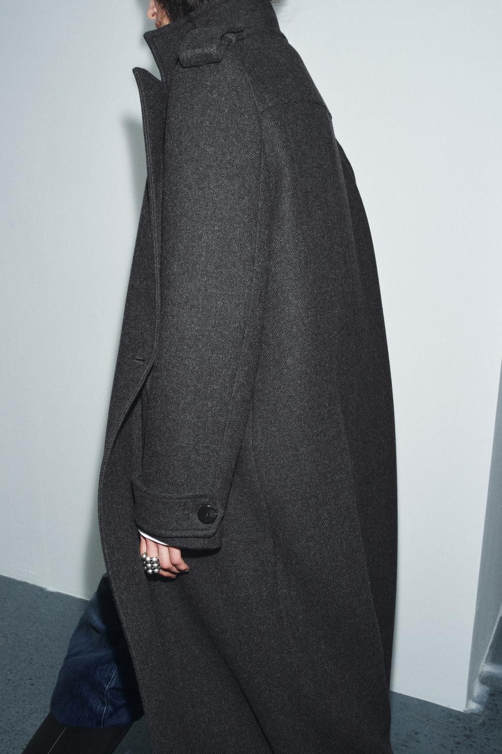 ДЛИННОЕ ПАЛЬТО ИЗ ШЕРСТИ — ZW COLLECTION LIMITED EDITION