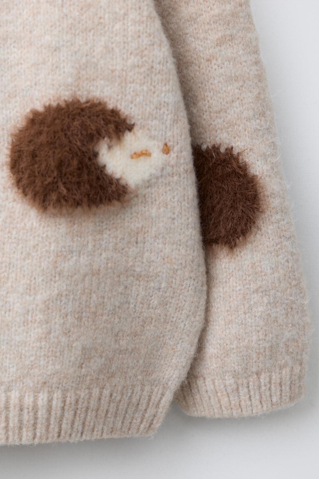 СВИТЕР С УЗОРОМ «ЕЖИКИ»