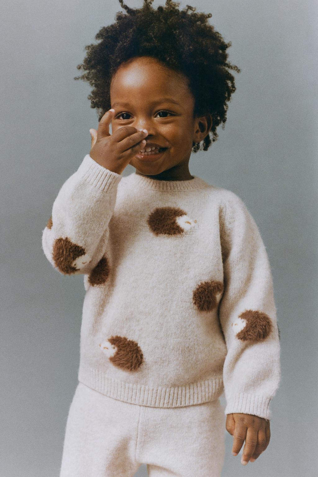 СВИТЕР С УЗОРОМ «ЕЖИКИ»