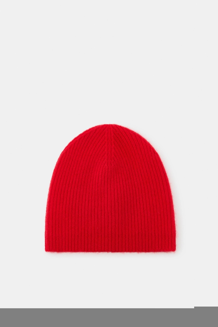 ШАПКА БИНИ В РУБЧИК ИЗ КАШЕМИРА