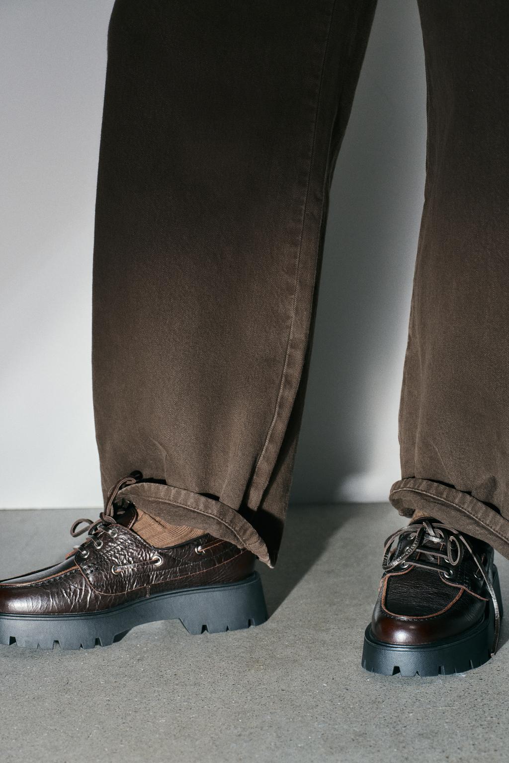 КОЖАНЫЕ ЛОФЕРЫ НА ПЛАТФОРМЕ