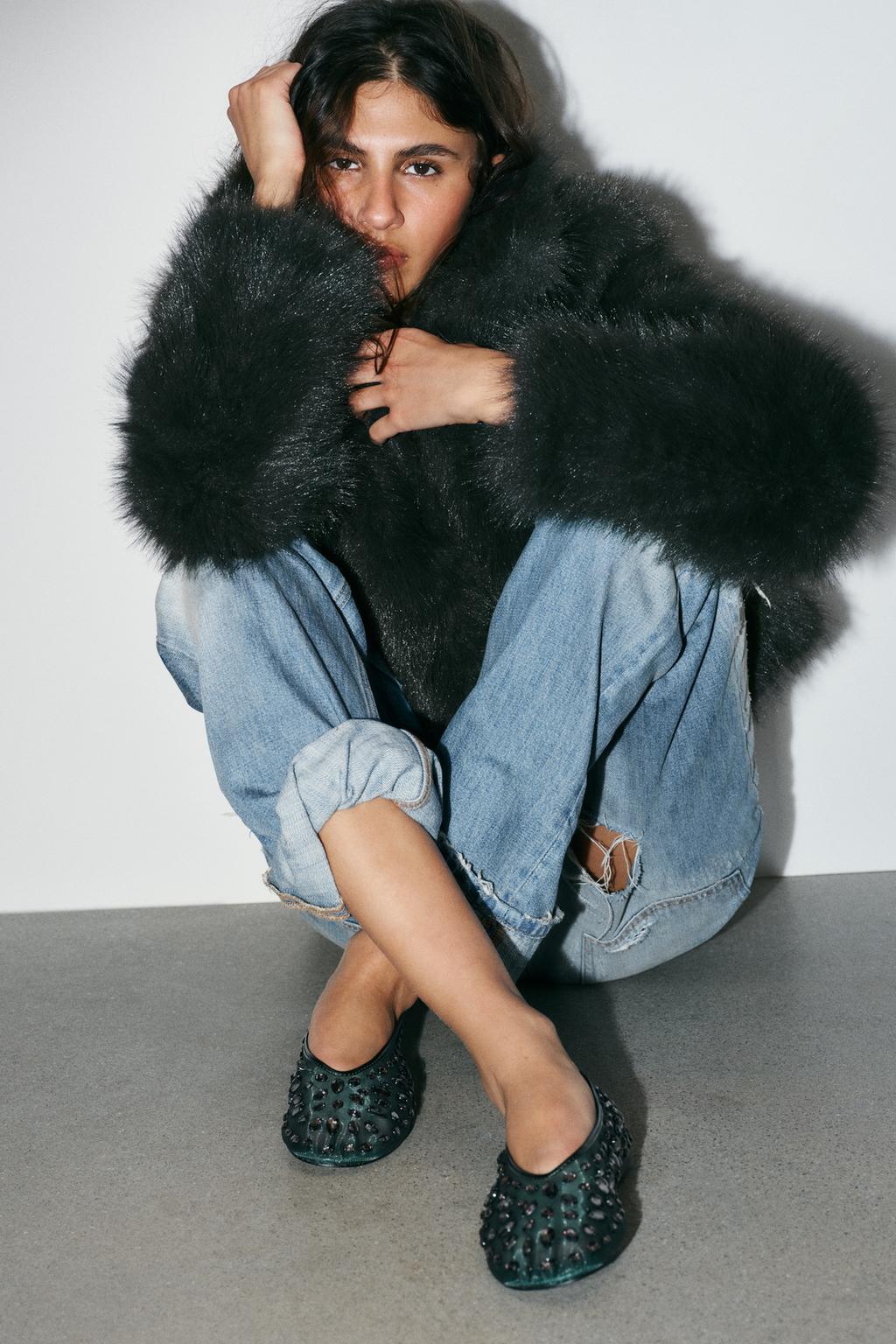 БАЛЕТКИ ИЗ СЕТЧАТОЙ ТКАНИ С БЛЕСТКАМИ