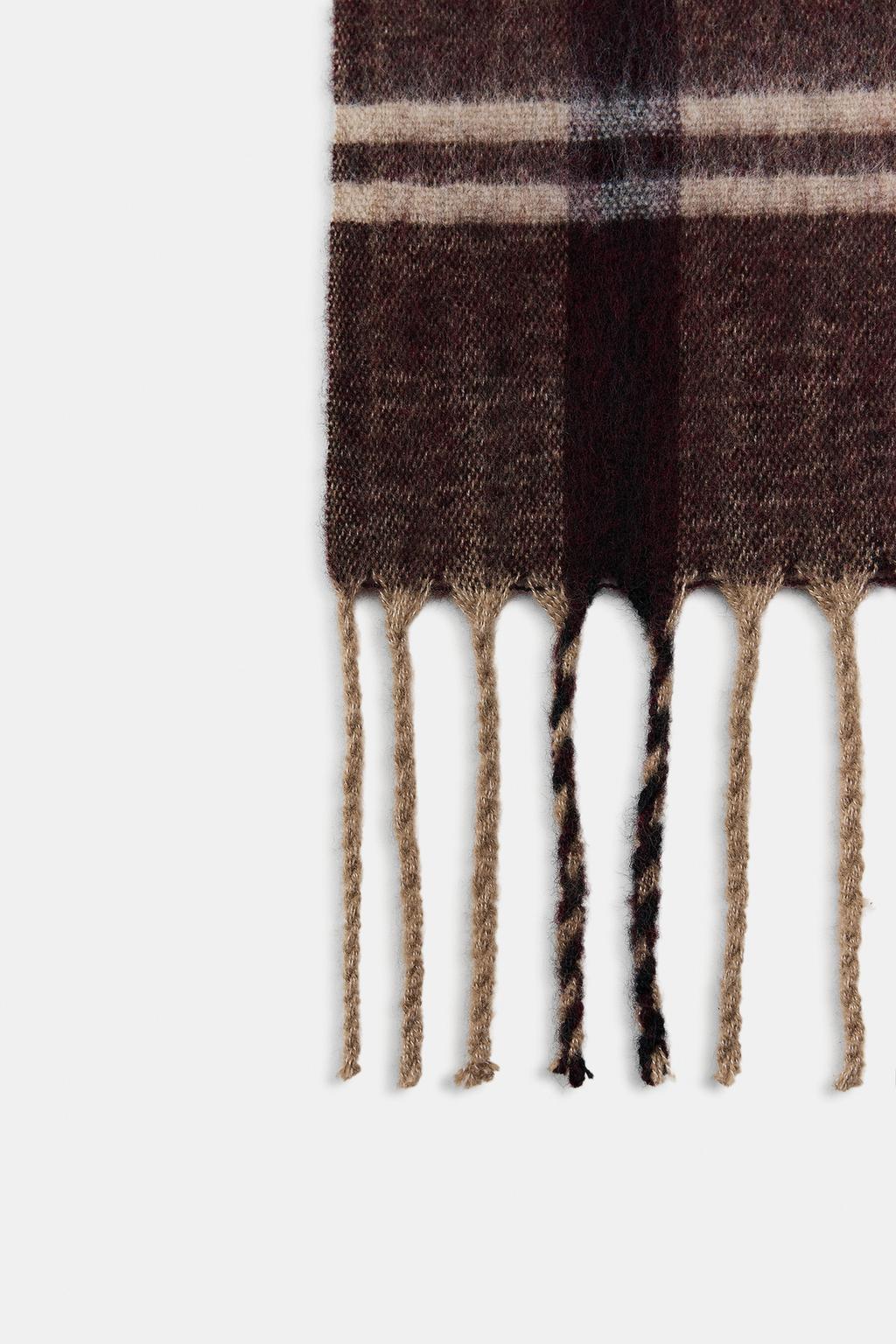 ЖАККАРДОВЫЙ ШАРФ В КЛЕТКУ