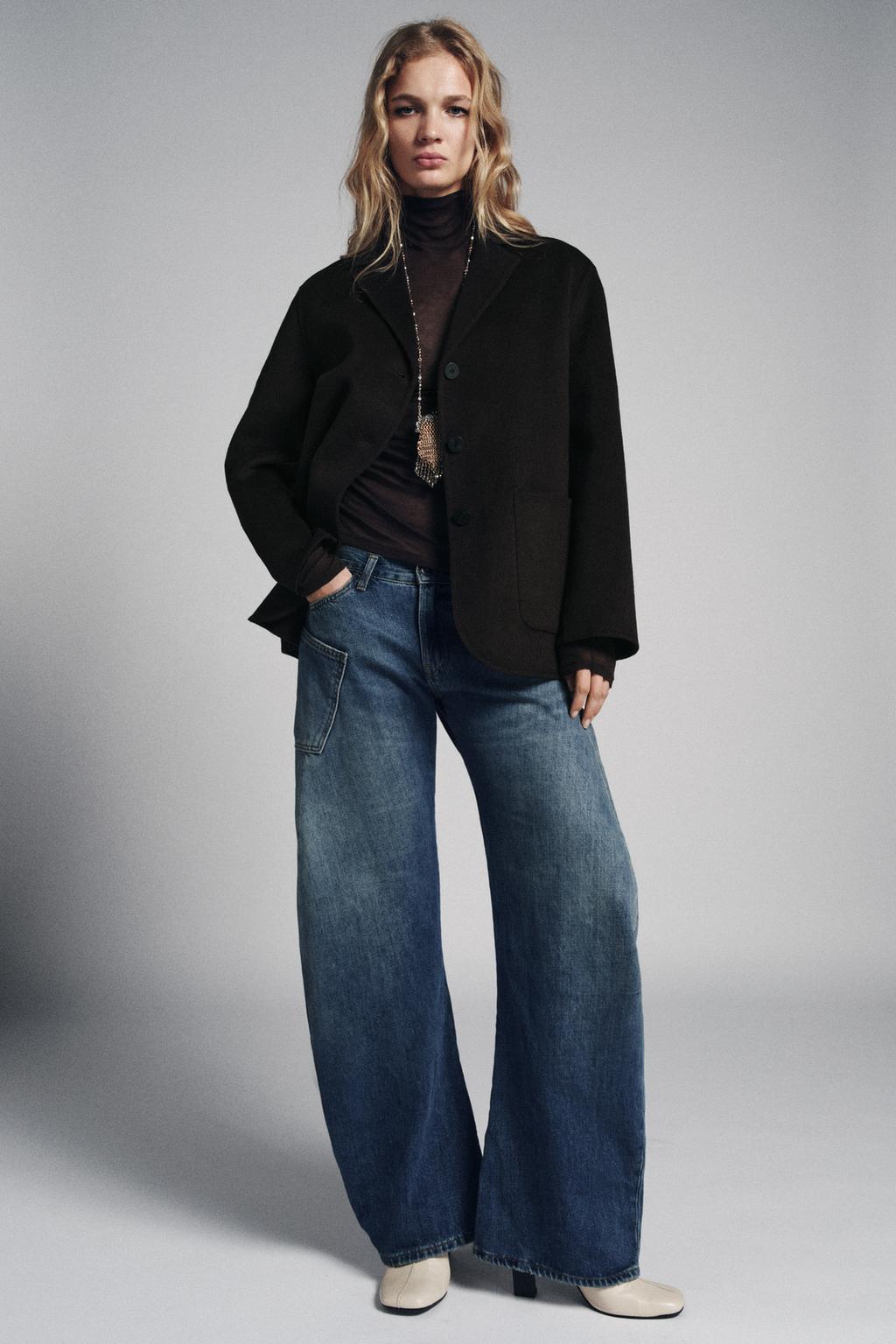 МИНИМАЛИСТИЧНЫЙ БЛЕЙЗЕР ИЗ СМЕСОВОЙ ШЕРСТИ — ZW COLLECTION