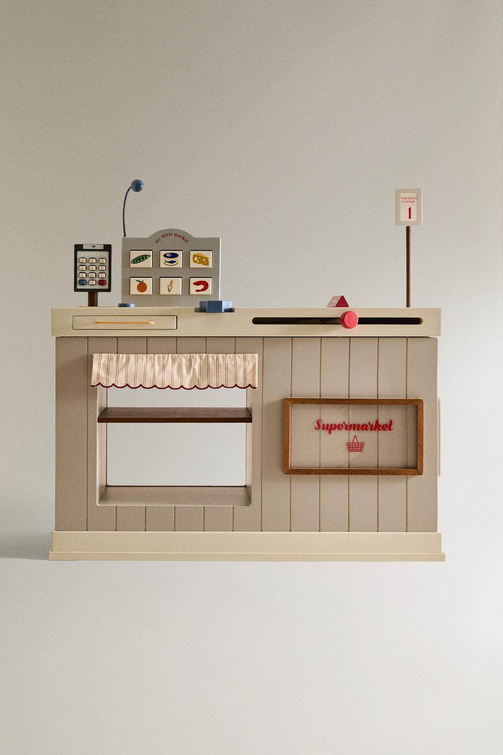 Детский деревянный супермаркет