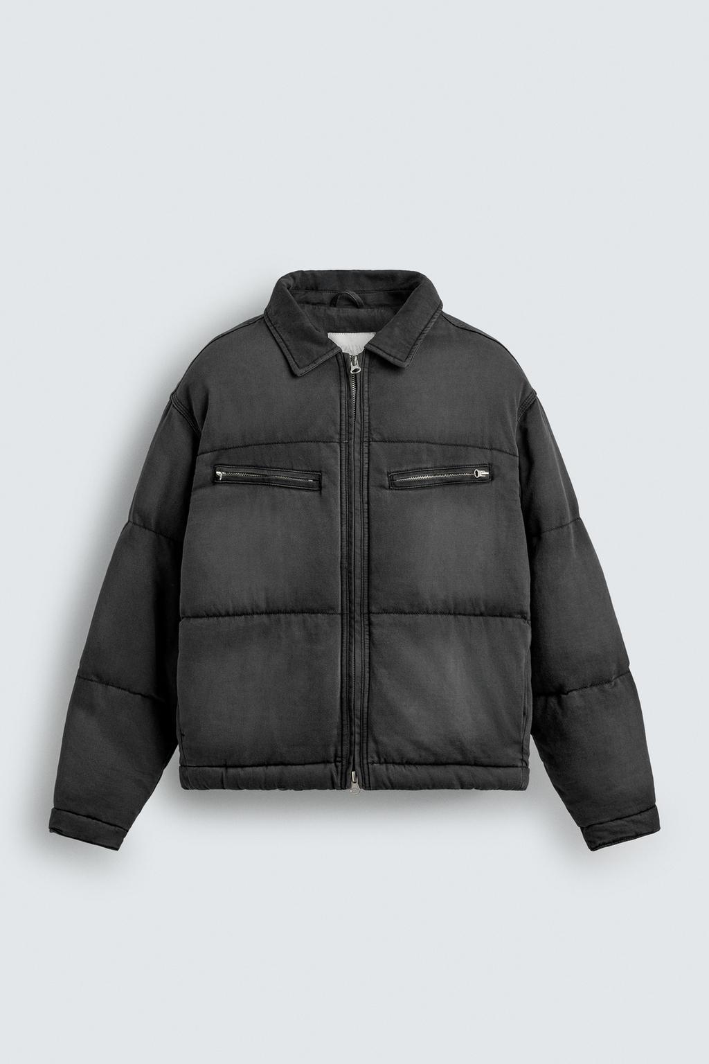 УТЕПЛЕННАЯ ДЖИНСОВАЯ КУРТКА С ЭФФЕКТОМ ПОТЕРТОСТИ