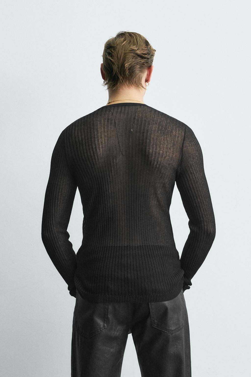 ПОЛУПРОЗРАЧНЫЙ СВИТЕР SLIM FIT