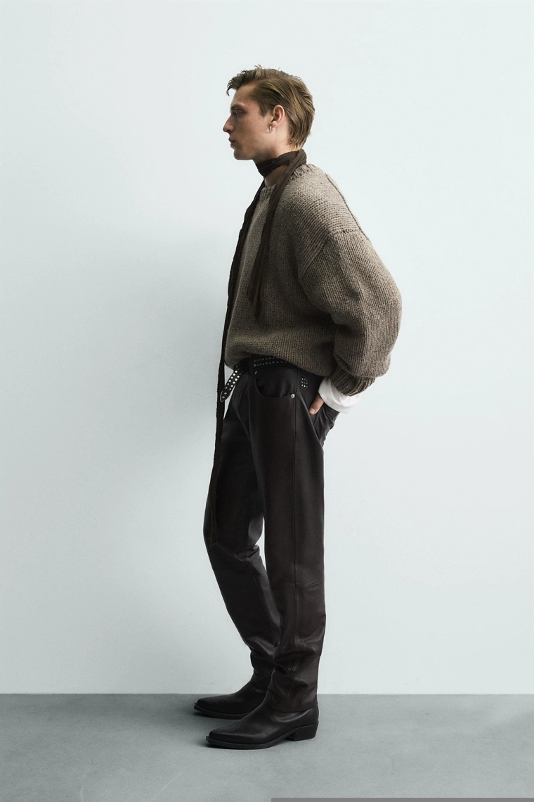 СВИТЕР ИЗ РЕЛЬЕФНОЙ ТКАНИ С ШЕРСТЬЮ