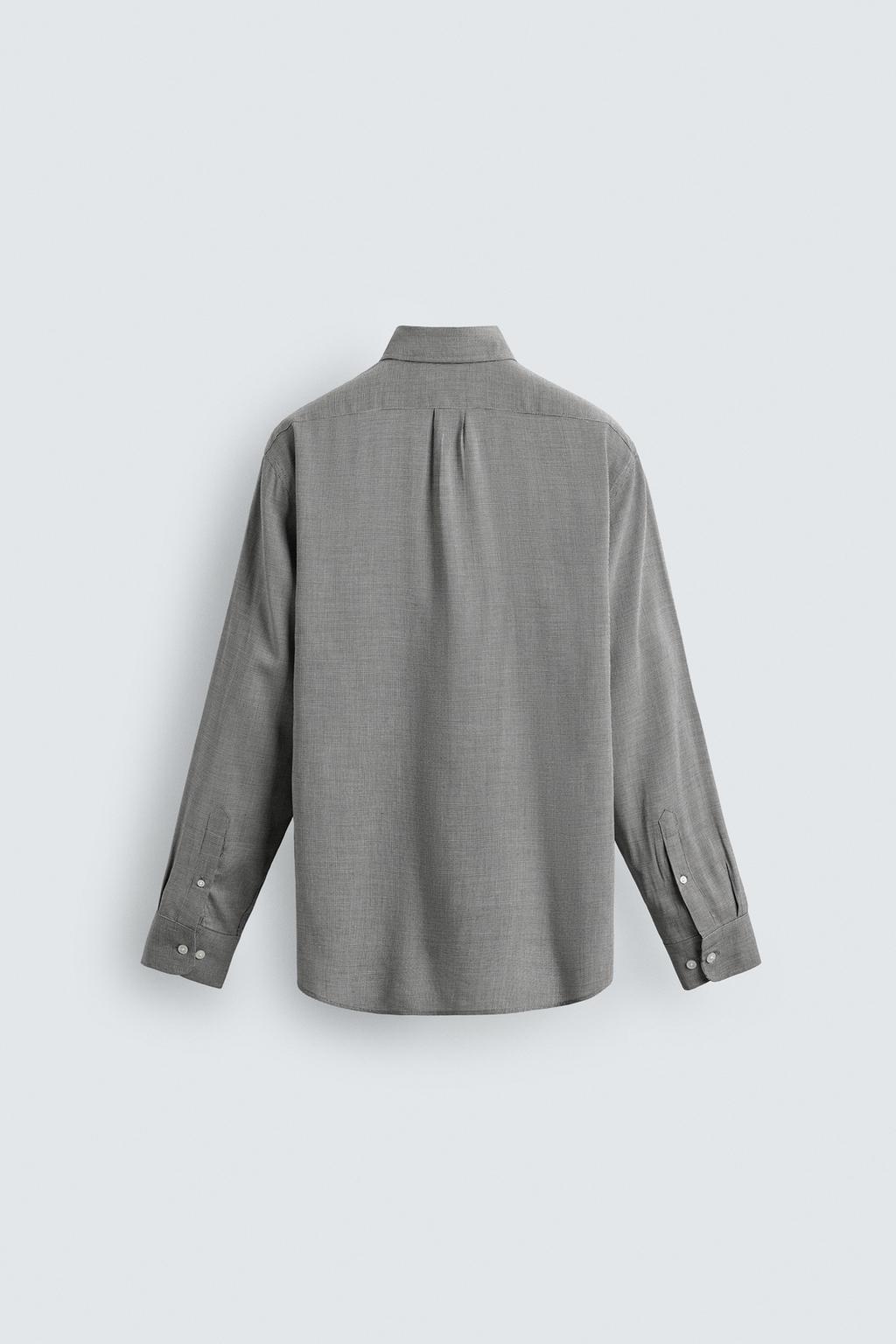 РУБАШКА ИЗ ВИСКОЗЫ И ШЕРСТИ В КЛЕТКУ