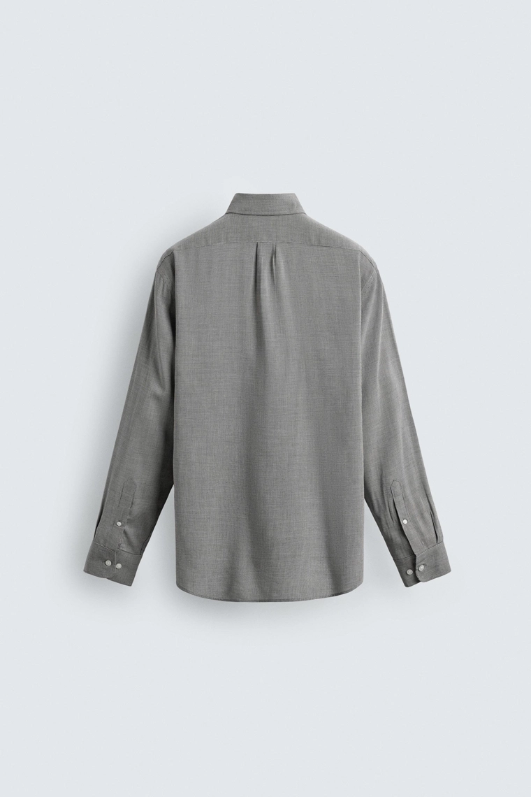 РУБАШКА ИЗ ВИСКОЗЫ И ШЕРСТИ В КЛЕТКУ