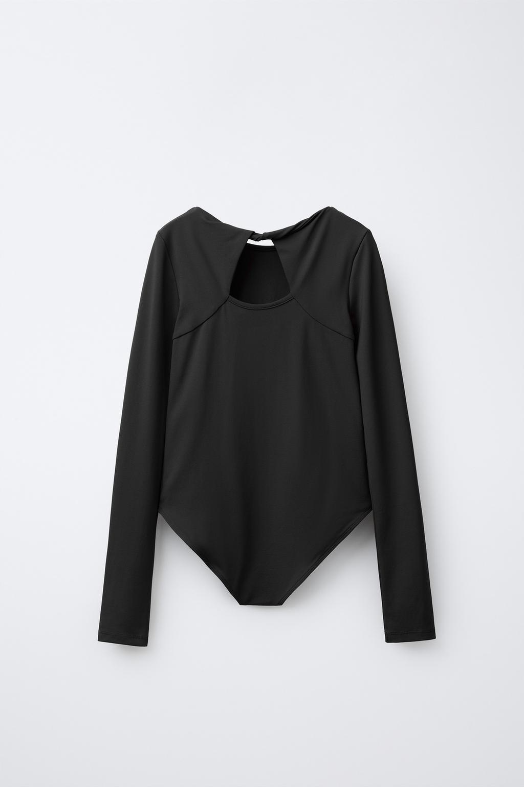 Боди с вырезом из полиамида