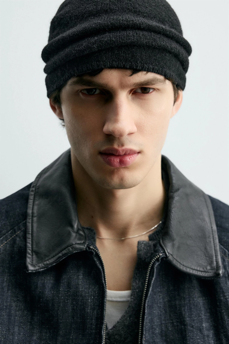 ДЖИНСОВАЯ КУРТКА С КОМБИНИРОВАННЫМ ВОРОТНИКОМ