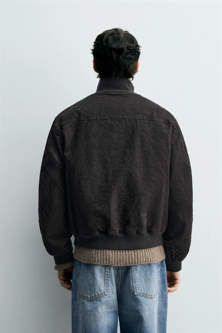 БОМБЕР ИЗ МЯТОЙ ТКАНИ