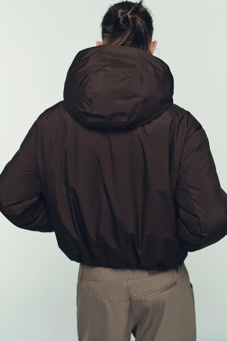 СТЕГАНЫЙ АНОРАК С КАПЮШОНОМ WATER REPELLENT WINDPROOF