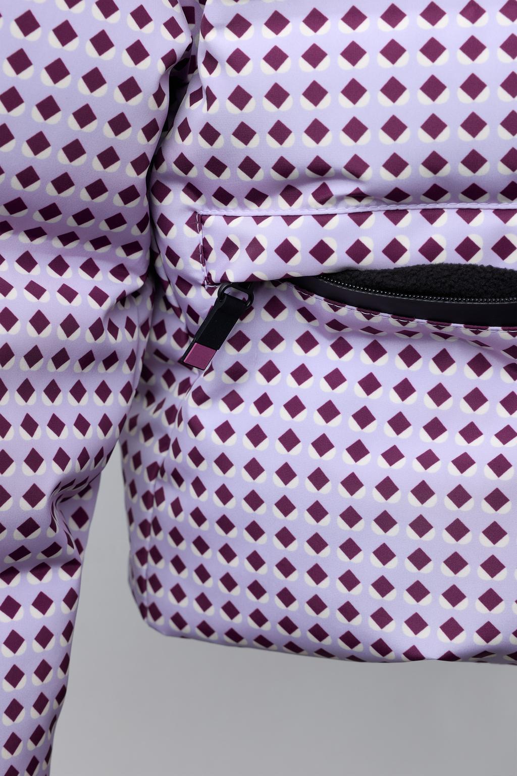 Пуховик с геометрическим принтом и перьями recco® из коллекции лыжной одежды, водонепроницаемый и защищающий от ветра