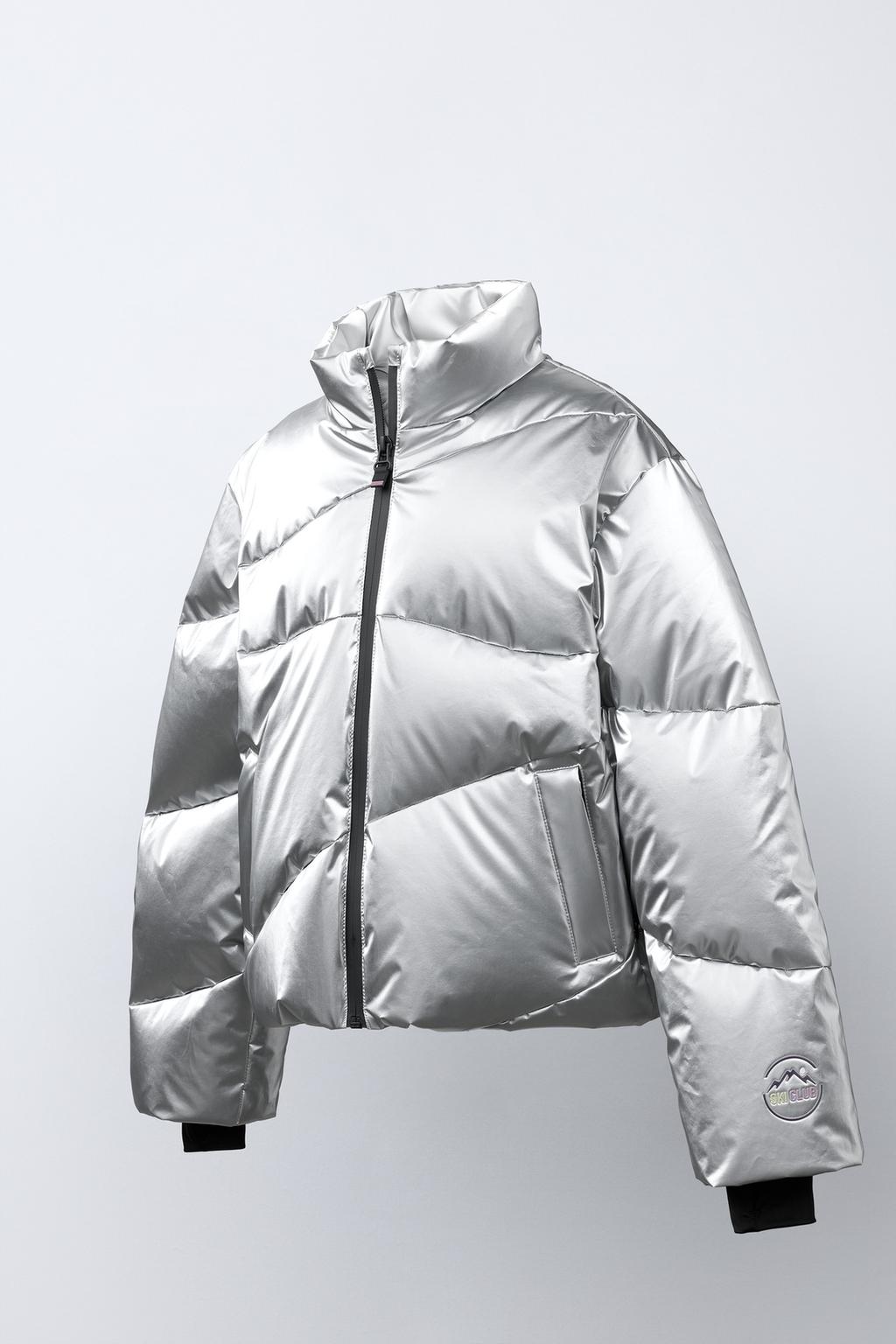 Пуховик с металлическим блеском, водоотталкивающий и ветрозащитный, коллекция лыжной экипировки с системой recco®