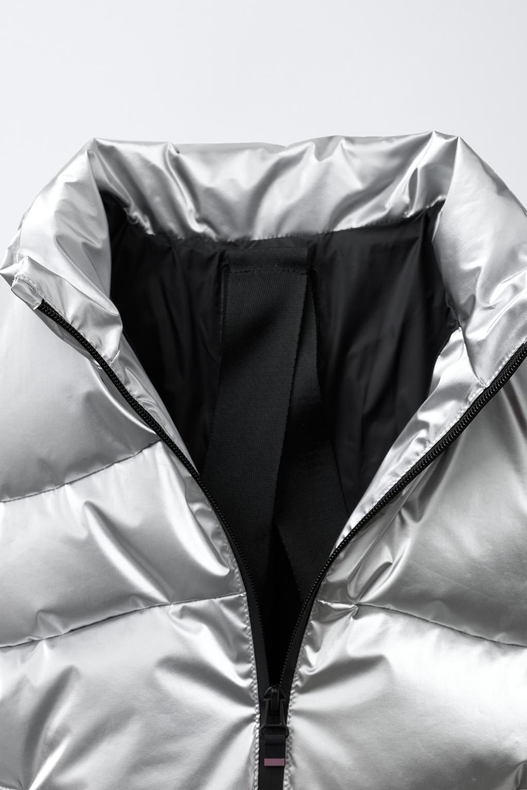 Пуховик с металлическим блеском, водоотталкивающий и ветрозащитный, коллекция лыжной экипировки с системой recco®