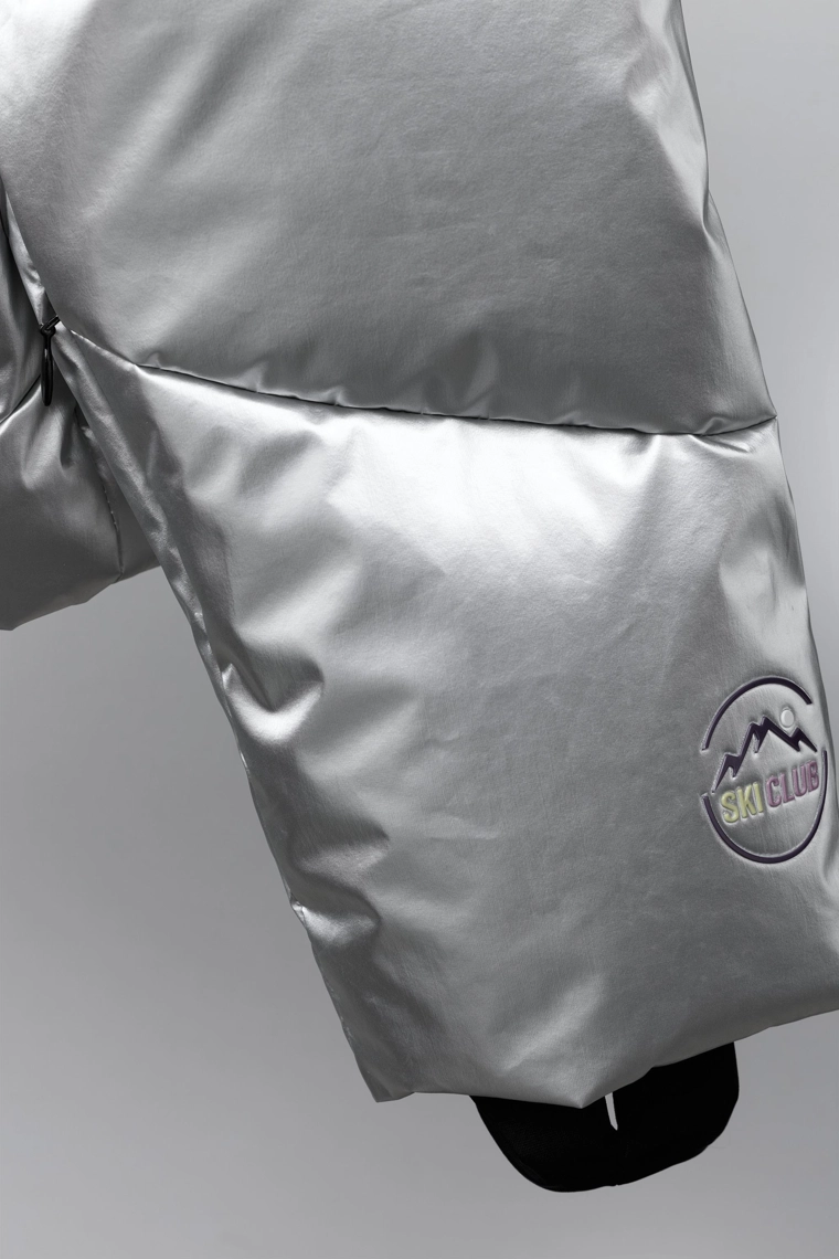 Пуховик с металлическим блеском, водоотталкивающий и ветрозащитный, коллекция лыжной экипировки с системой recco®