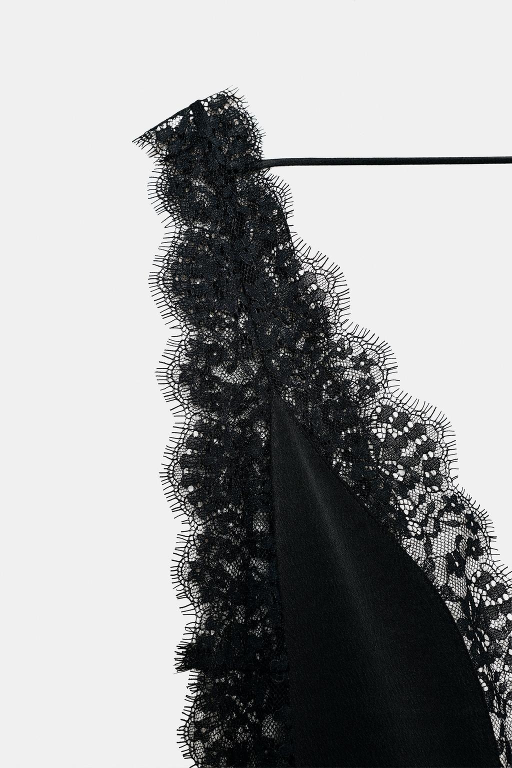 АТЛАСНОЕ ПЛАТЬЕ С КРУЖЕВОМ — ZW COLLECTION LIMITED EDITION