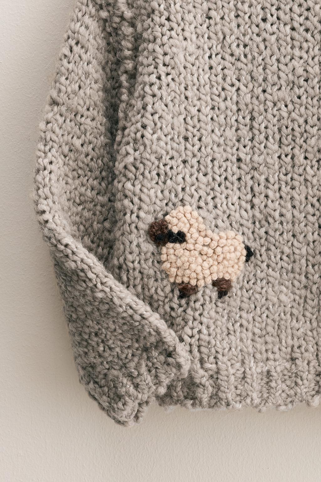 ZARA TIMELESS — ВЯЗАНЫЙ СВИТЕР С ВЫШИВКОЙ ИЗ ШЕРСТИ