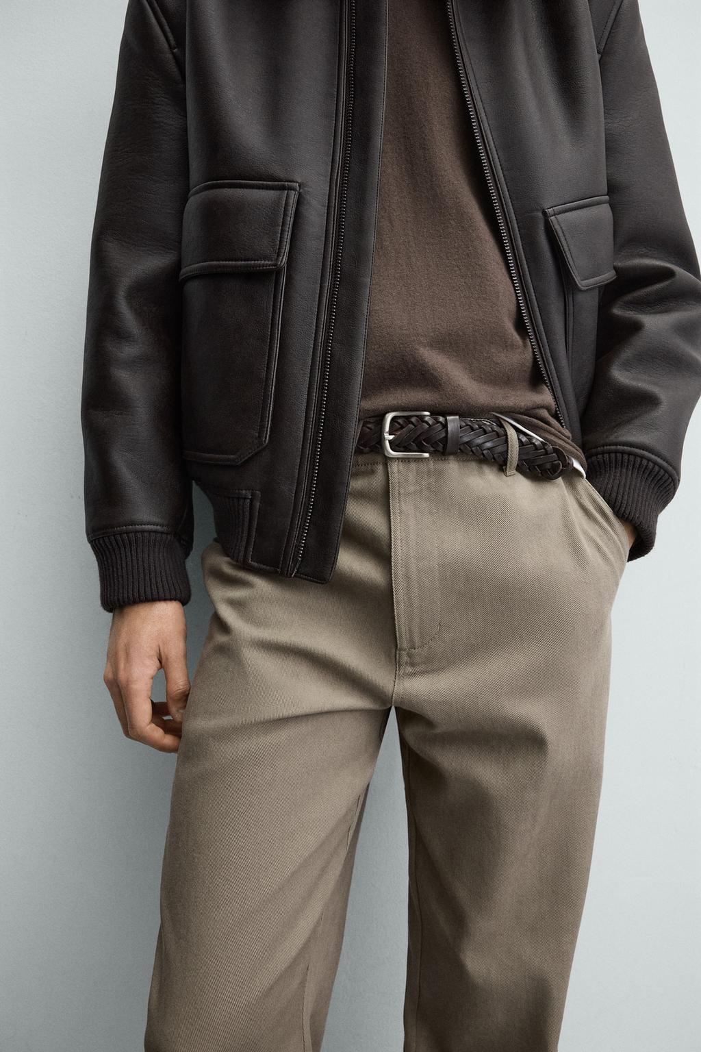 КУРТКА ИЗ ИСКУССТВЕННОЙ КОЖИ С КОМБИНИРОВАННЫМ ВОРОТНИКОМ